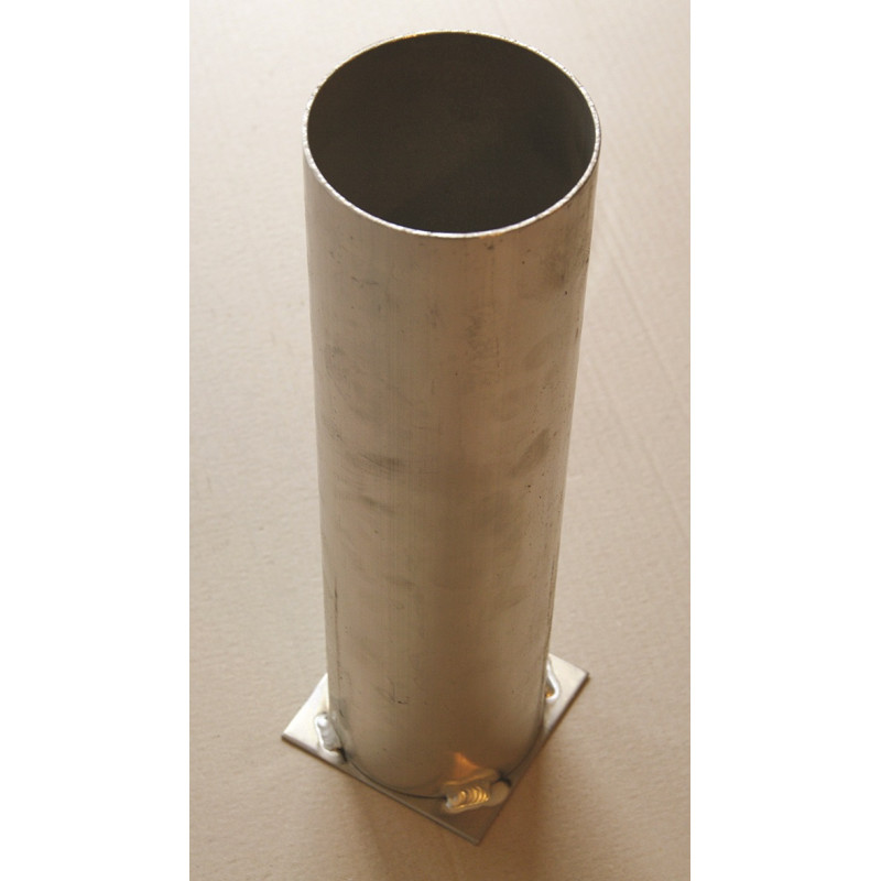 Fourreau à sceller en Aluminium pour poteau de diamètre 90 mm