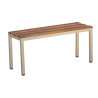 Banc de longueur 90 cm composé de 3 lames en bois massif vernis