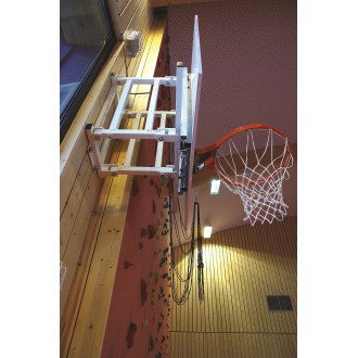 But de basket mural rabattable contre un mur avec cadre Mini Maxi