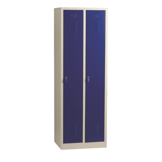 Vestiaire métallique double, dimensions : h 180 x l 60 x p 50 cm