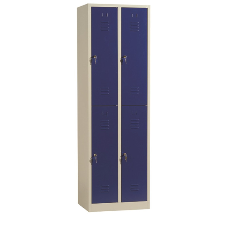 Vestiaire collectif 4 cases composé de 2 cases superposées