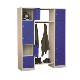 Vestiaire collectif 10 cases composé de 5 cases superposées