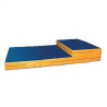 Matelas Pliant portefeuille, Housse grain cuir bleu m2, Fond antidérapant m2