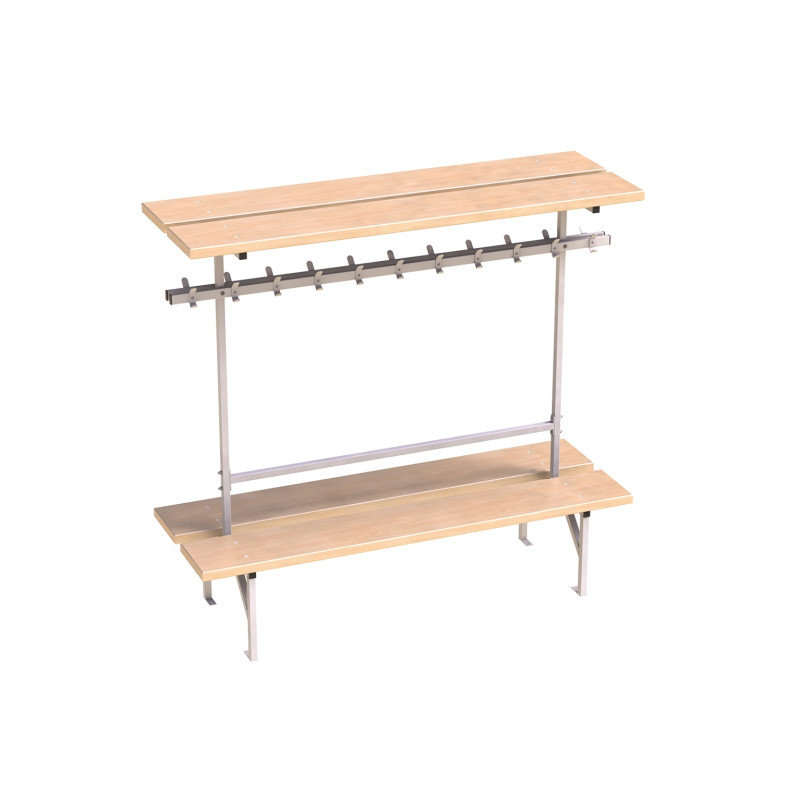 Banc Vestiaire Double avec Porte paquet