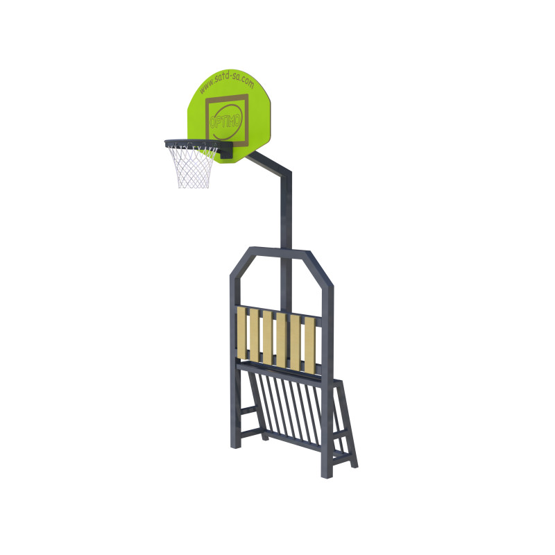 But combiné brésilien/basket hauteur 3,05 m Bois