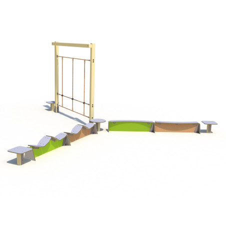 Parcours d'équilibre - Configuration 2 (Bois)