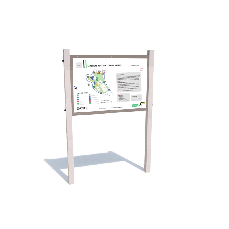 Portique d'informations A0 (inox)