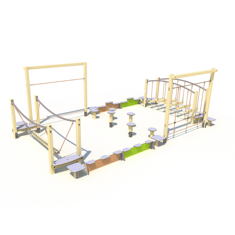 Parcours d'équilibre - Configuration 5-2 (Bois)