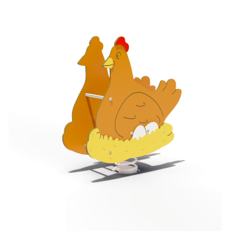Poule sur ressort