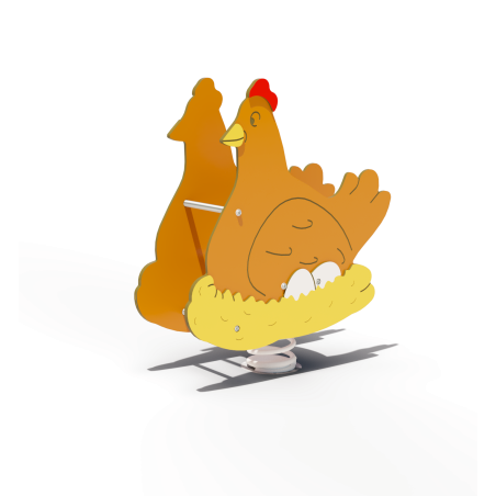 Poule sur ressort