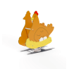Poule sur ressort