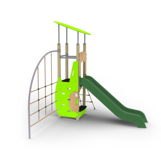 Structure Essentiel 03 - 1 tour avec filet  en déport (Bois)