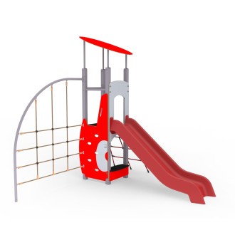 Structure Essentiel 03 - 1 tour avec filet  en déport (Acier)