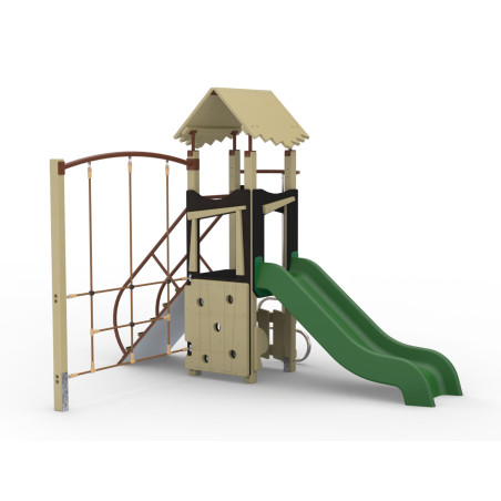 Structure Bambino Bois - 1 tour avec filet en déport