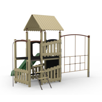 Structure Stadium Bois - 1 tour avec filet en déport