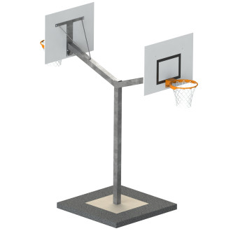 Basket-ball Extérieur Hauteur 2,60 m, Déport 1,20 m, Double Tête